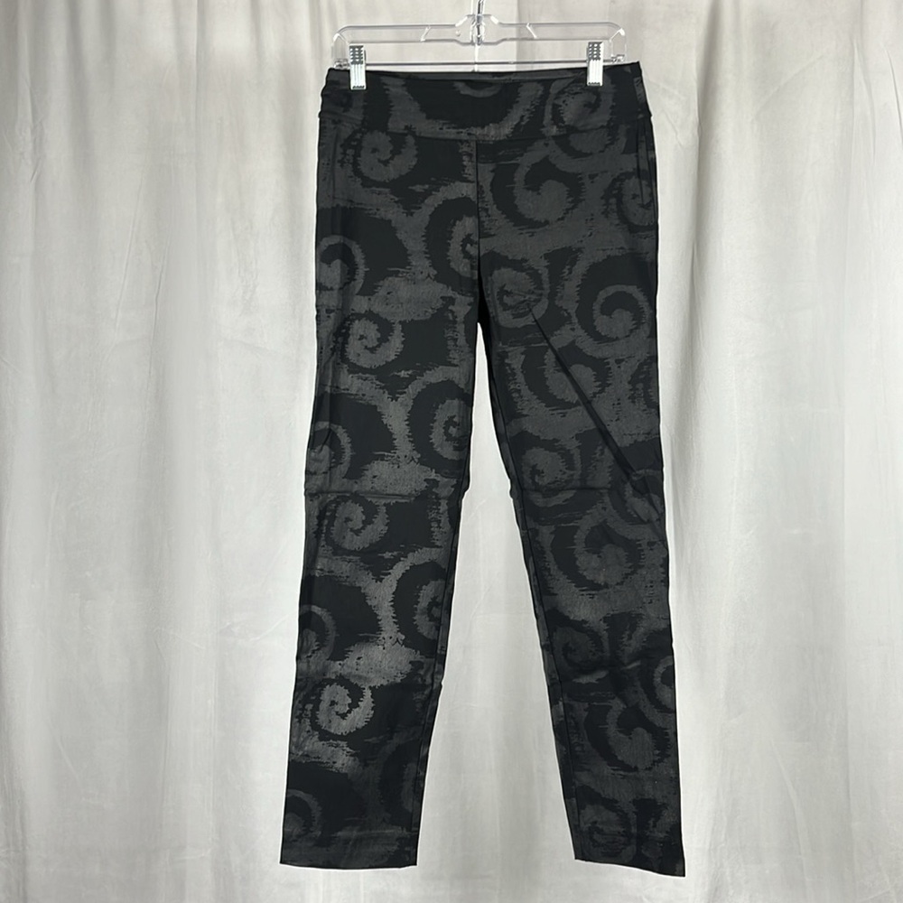 Krazy Larry Pull-On Ankle Pants Black Swirls. - Picture 3 of 8